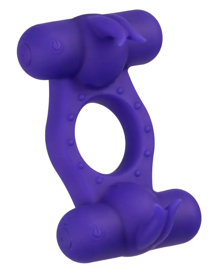 Silicone Rechargeable Triple Orgasm Enhancer - Purple