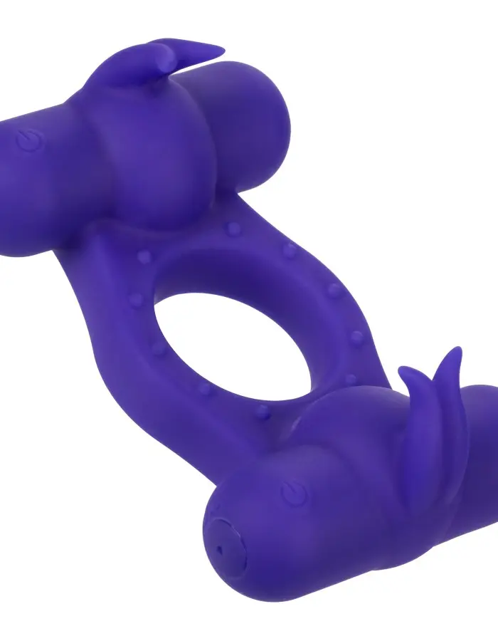 Silicone Rechargeable Triple Orgasm Enhancer - Purple