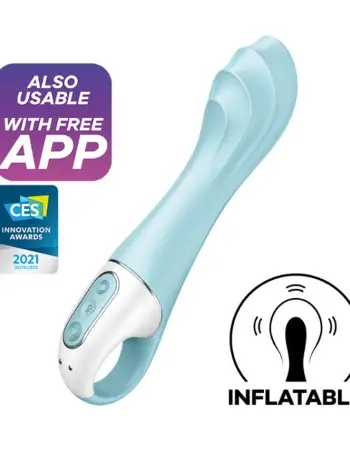 Satisfyer Air Pump Vibrator 5 Plus Inflatable G-Spot Vibrator - Blue