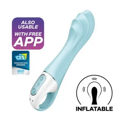 Satisfyer Air Pump Vibrator 5 Plus Inflatable G-Spot Vibrator - Blue