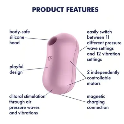 Satisfyer Cotton Candy - Air Pulse Stimulator Plus Vibrator - Lilac