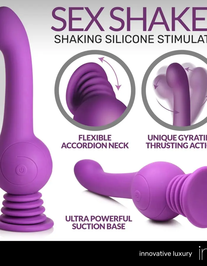Sex Shaker Shaking Silicone Stimulator - Purple