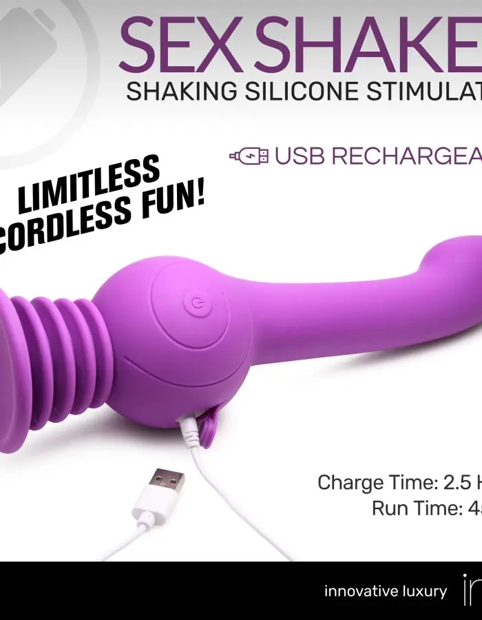 Sex Shaker Shaking Silicone Stimulator - Purple
