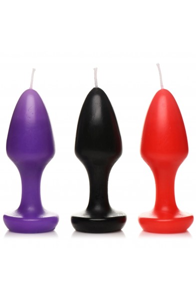 Kink Inferno Drip Candles - Black, Purple, Red