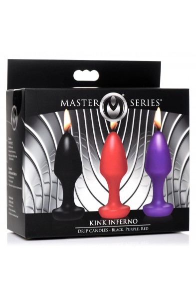 Kink Inferno Drip Candles - Black, Purple, Red