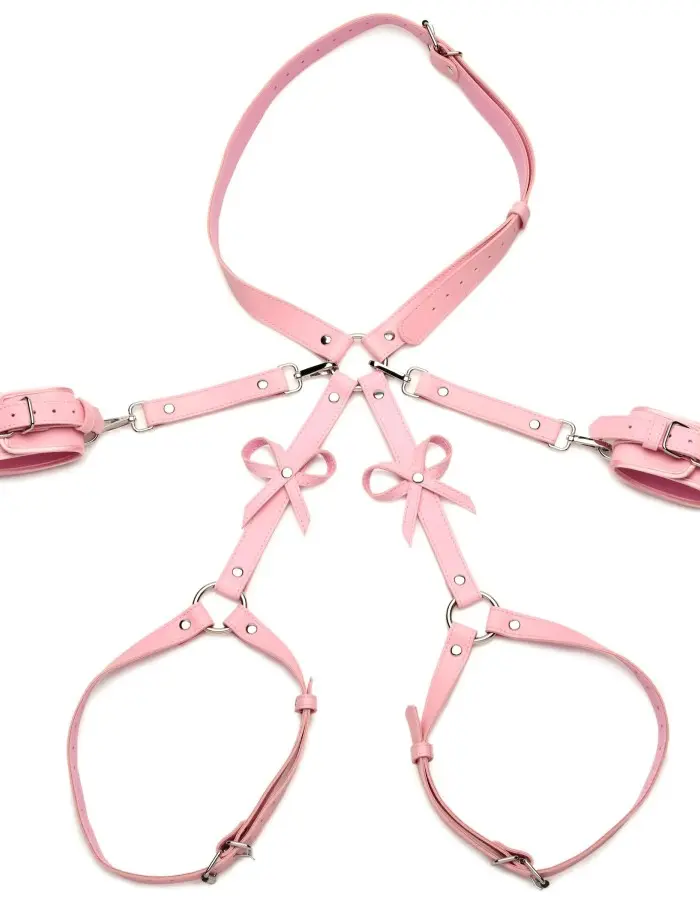 Bondage Harness With Bows - Medium/large - Pink