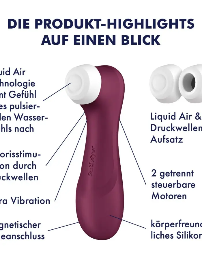 Satisfyer Pro 2 Generation 3 Connect App Liquid Air Technology - Wine Red