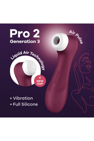 Satisfyer Pro 2 Generation 3 Liquid Air Technology - Red Wine