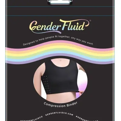 Gender Fluid Chest Compression Binder - Xlarge - Black