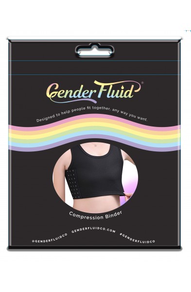 Gender Fluid Chest Compression Binder - 2xl -  Black