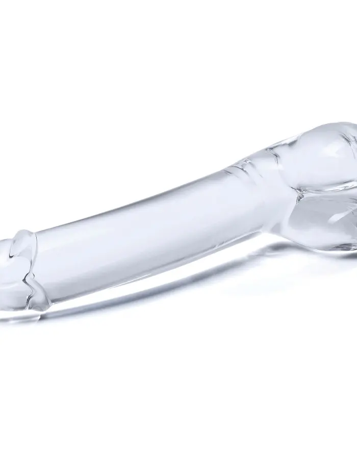 7 Inch Realistic Curved Glass G-Spot Dildo - Clear