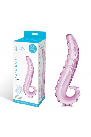 6 Inch Lick-It Glass Dildo