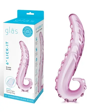 6 Inch Lick-It Glass Dildo