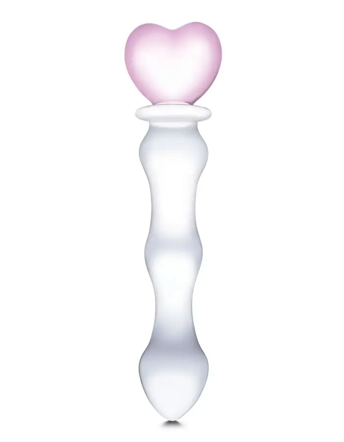 8 Inch Sweetheart Glass Dildo - Pink/clear