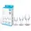 3 Pc Heart Jewel Glass Anal Training Kit -  Clear/pink