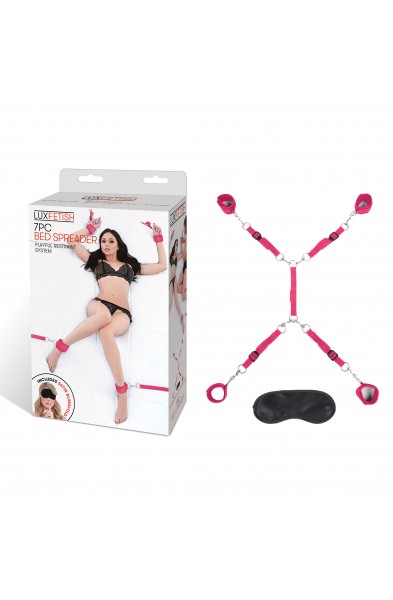 7 Pc Bed Spreader - Hot Pink