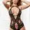 1 Pc Strappy Galore Halter Teddy - One Size -  Black