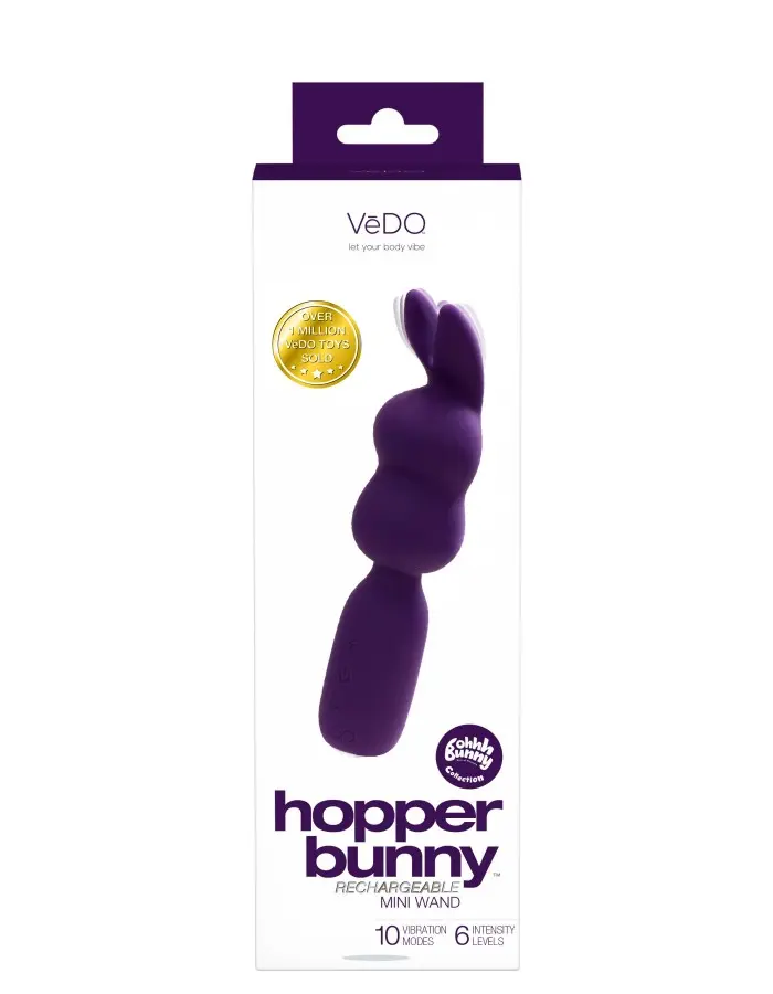 Hopper Bunny Rechargeable Mini Wand - Deep Purple