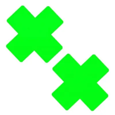 Neon Greeny Temperature Reactive X Factor Nipple Cover Pasties