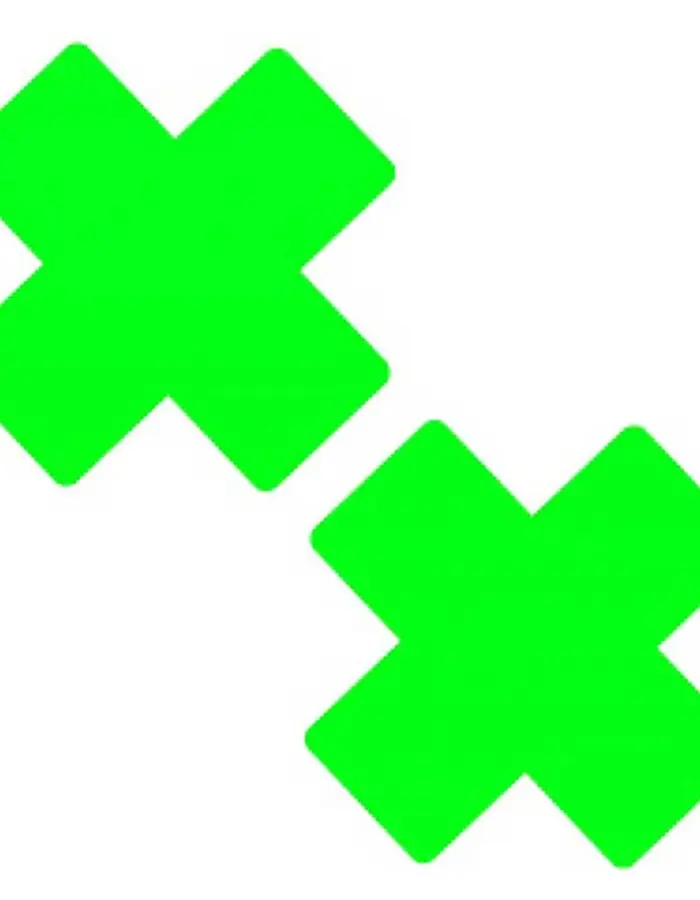 Neon Greeny Temperature Reactive X Factor Nipple Cover Pasties