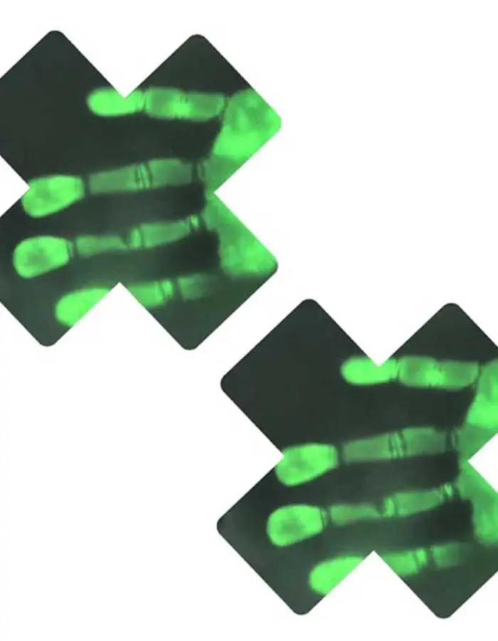 Neon Greeny Temperature Reactive X Factor Nipple Cover Pasties