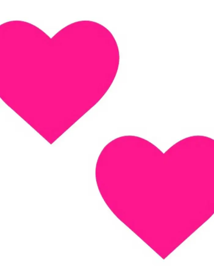 Neon Pinky Tink Temperature Reactive Heart Nipple Cover Pasties