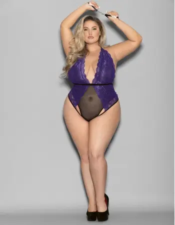 Restraint Teddy - Queen Size - Purple