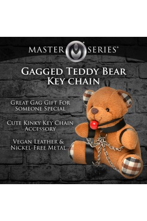 Gagged Teddy Bear Keychain