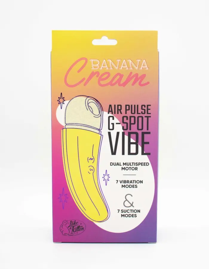 Banana Cream Air Pulse and G-Spot Vibrator - Yellow