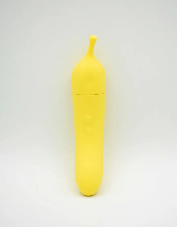 Banana Cream Air Pulse and G-Spot Vibrator - Yellow