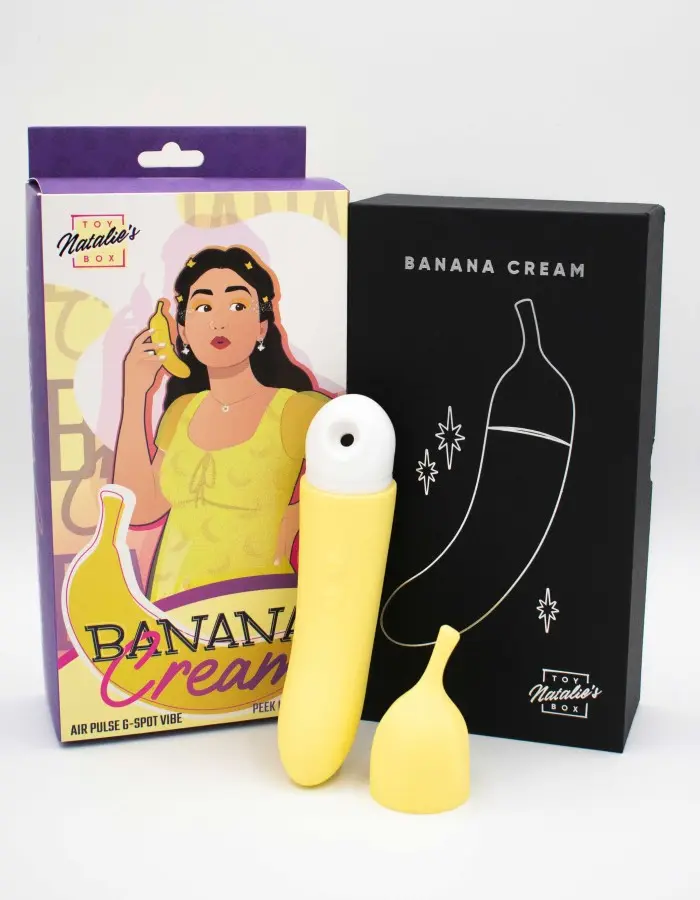 Banana Cream Air Pulse and G-Spot Vibrator - Yellow