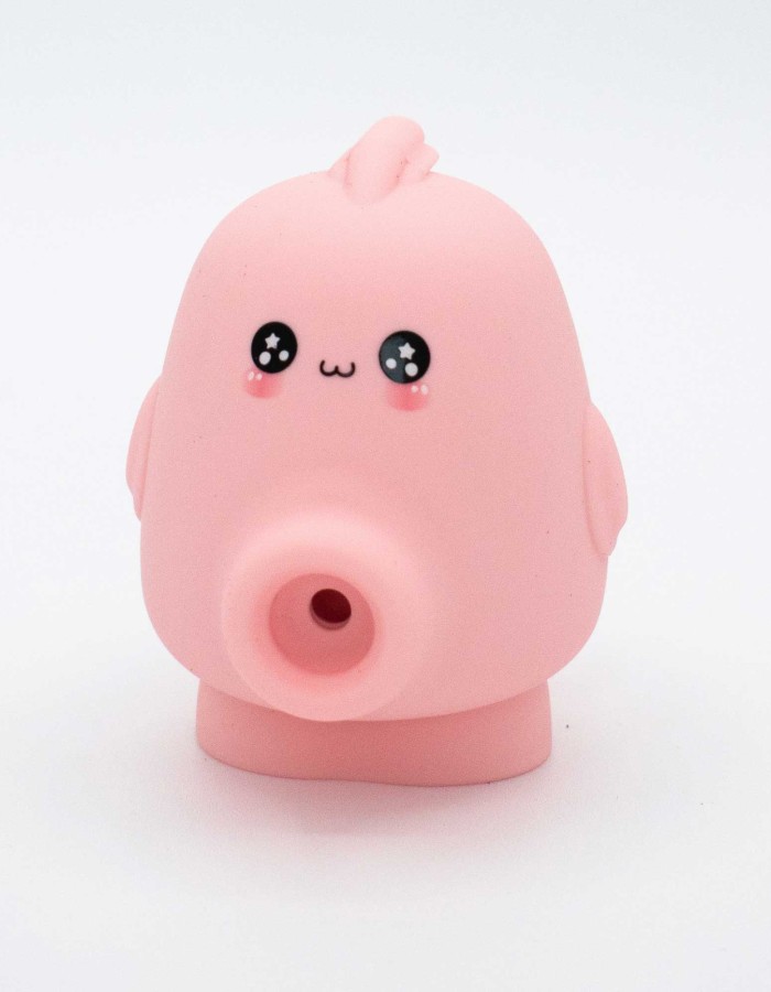 Kawaii Kiss Clit Flicker and Air Pulse Stimulator  - Pink