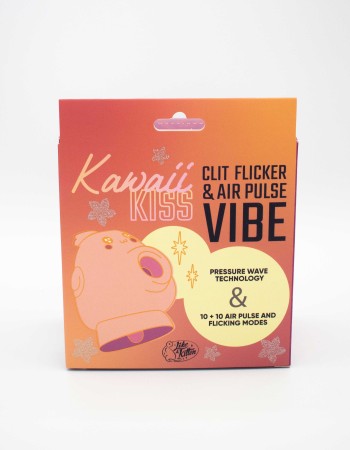 Kawaii Kiss Clit Flicker and Air Pulse Stimulator  - Pink