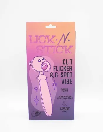 Lick n' Stick Clit Flicker and G-Spot Vibrator - Pink