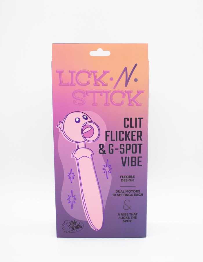 Lick n' Stick Clit Flicker and G-Spot Vibrator - Pink
