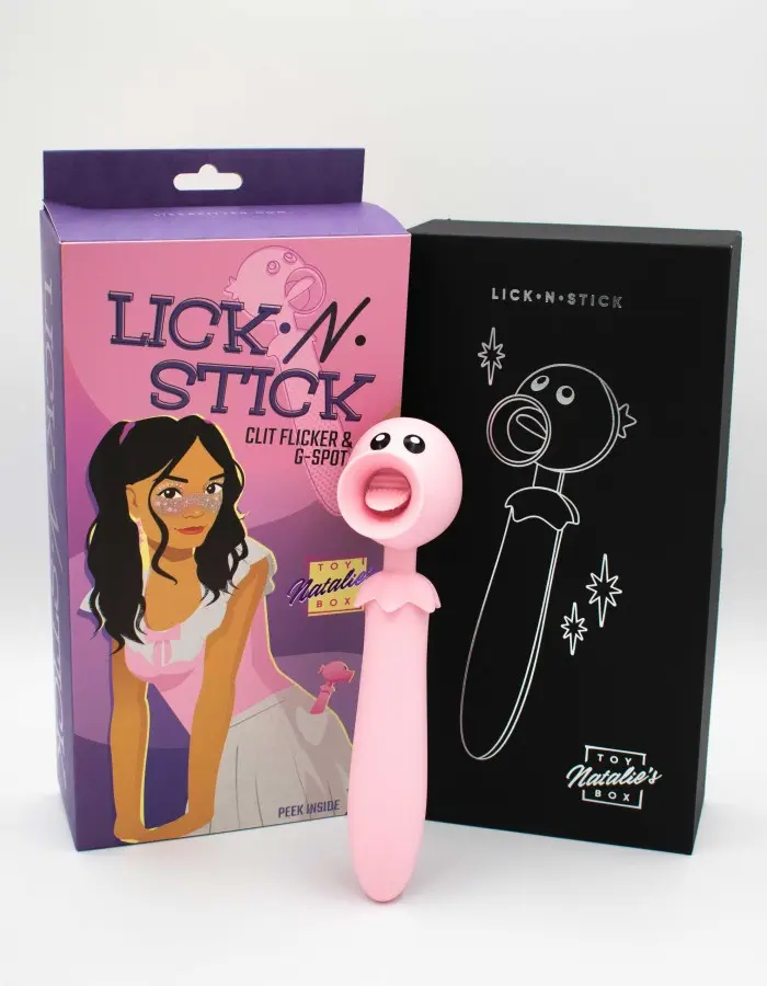 Lick n' Stick Clit Flicker and G-Spot Vibrator - Pink