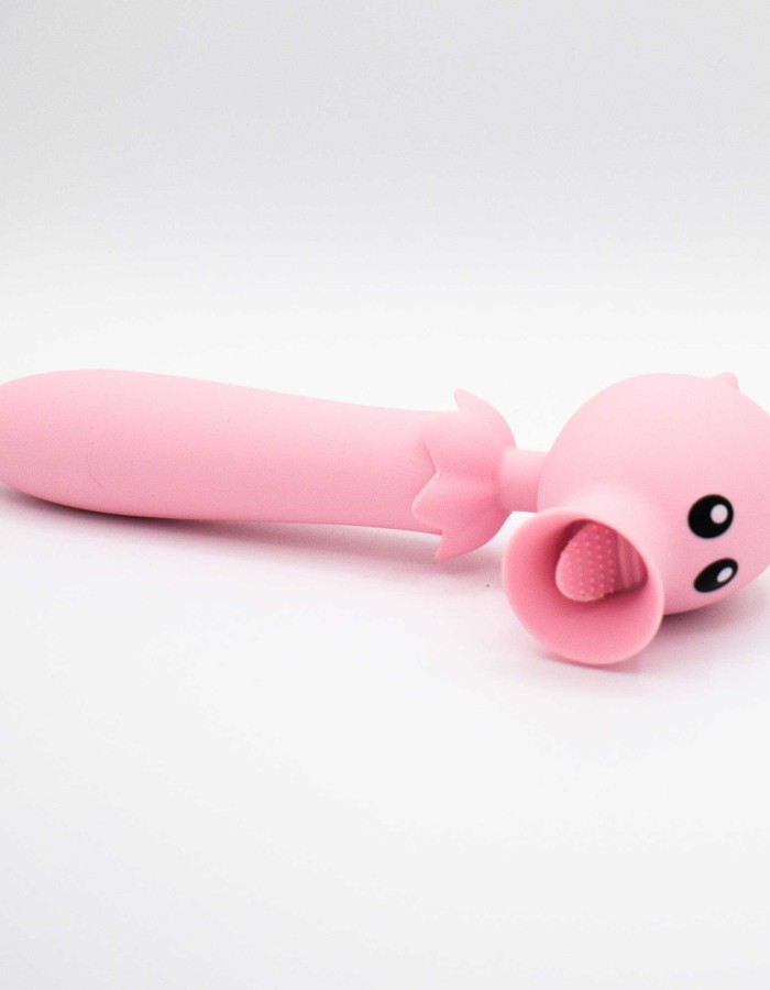 Lick n' Stick Clit Flicker and G-Spot Vibrator - Pink