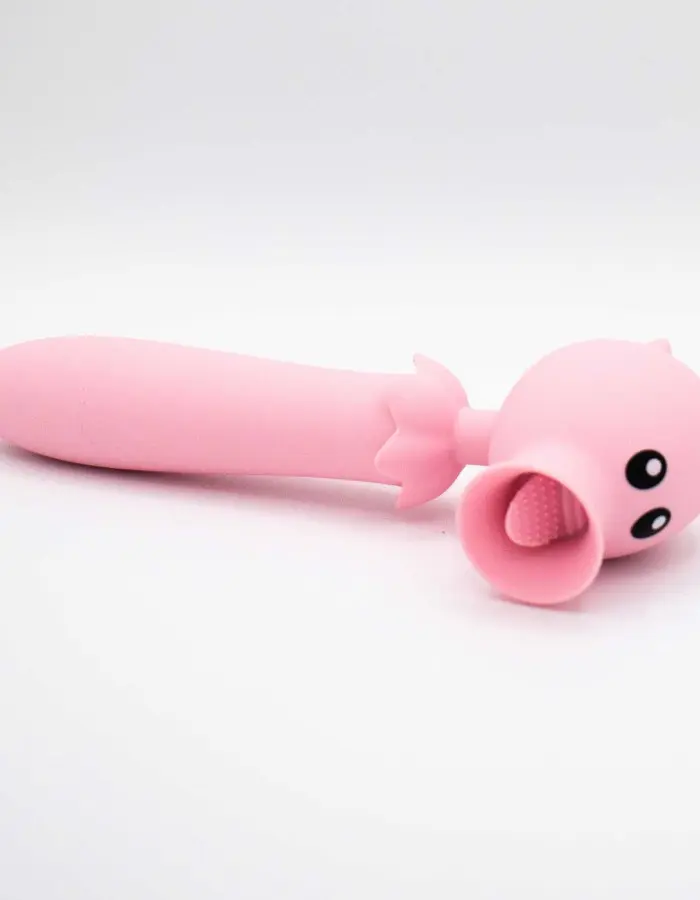 Lick n' Stick Clit Flicker and G-Spot Vibrator - Pink