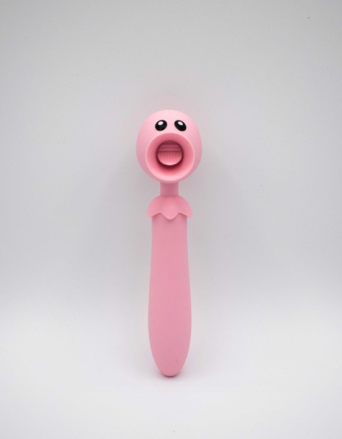 Lick n' Stick Clit Flicker and G-Spot Vibrator - Pink