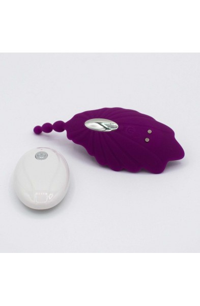 Shell Yeah! Remote Controlled Wearable Panty  Vibrator - Purple