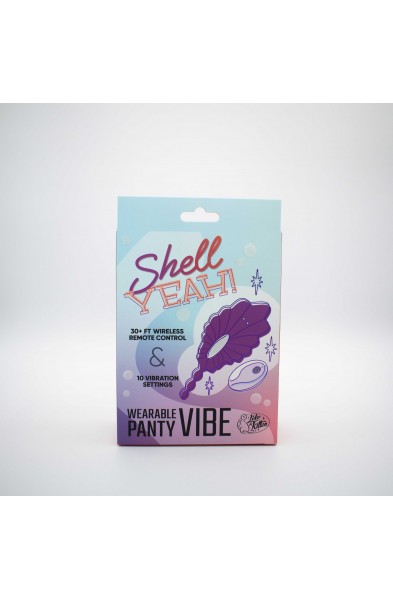 Shell Yeah! Remote Controlled Wearable Panty  Vibrator - Purple