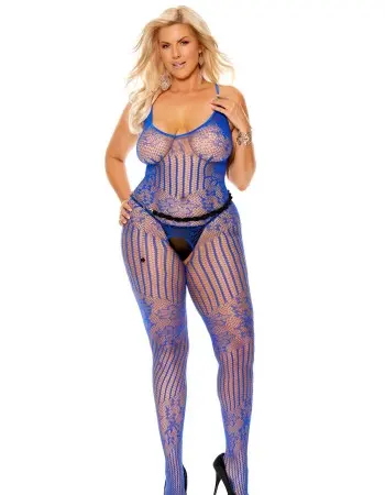 Crochet Bodystocking - Queen Size - Royal Blue