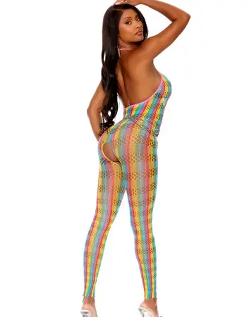Deep v Bodystocking - One Size - Multicolor