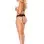 Bra and G-String With Garter Belt - Queen Size -  Black