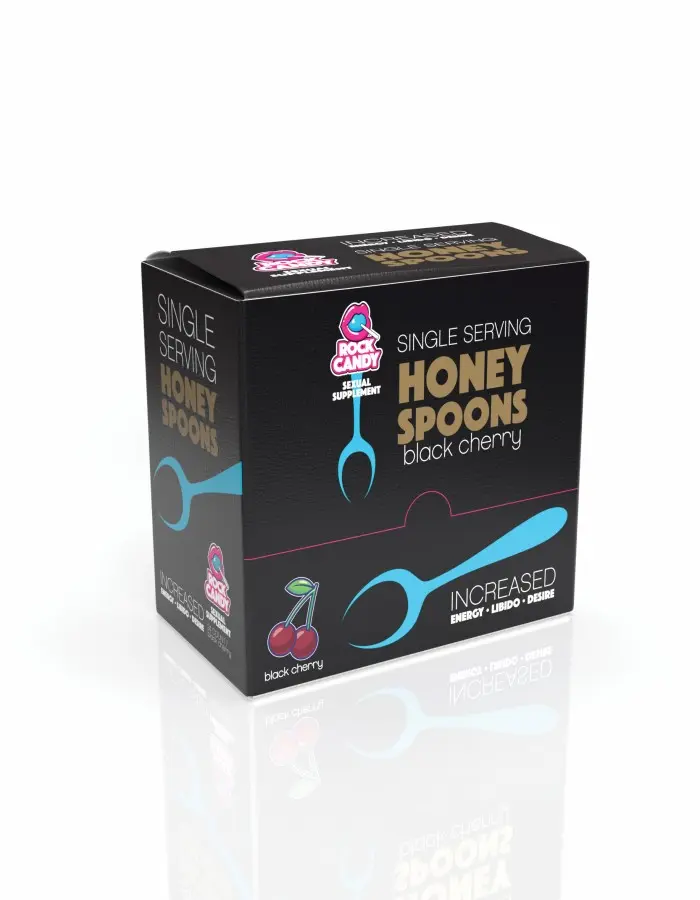 Honey Spoon - Male Sexual Supplement - Black  Cherry 24 Ct Display