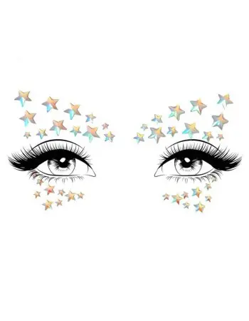 Celeste Glow in the Dark Face Jewels Sticker