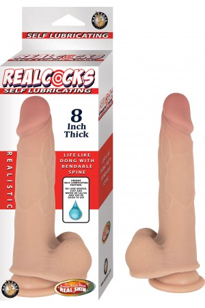 Realcocks Self Lubricating 8 Inch Thick - White