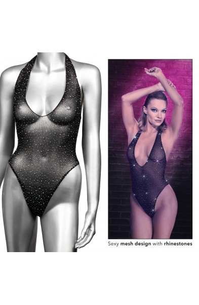 Radiance Deep v Body Suit - One Size - Black