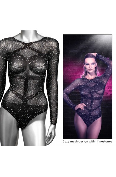 Radiance Long Sleeve Body Suit - One Size - Black