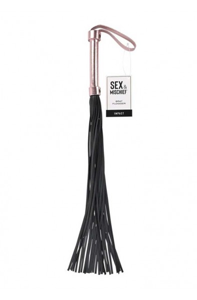 Brat Flogger - Black / Rose Gold